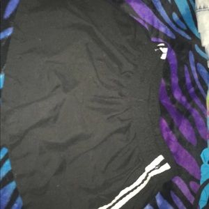 black and white shorts